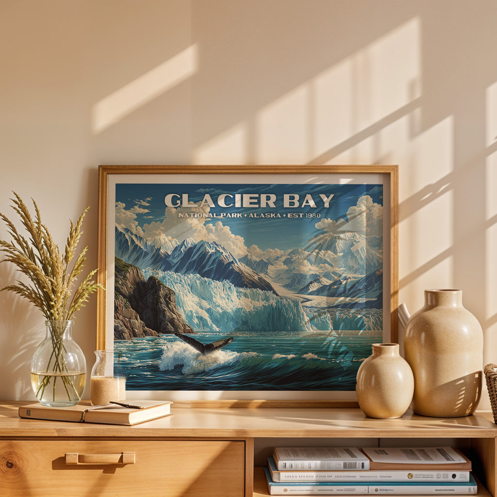 Glacier Bay National Park Horizontal Vintage Art