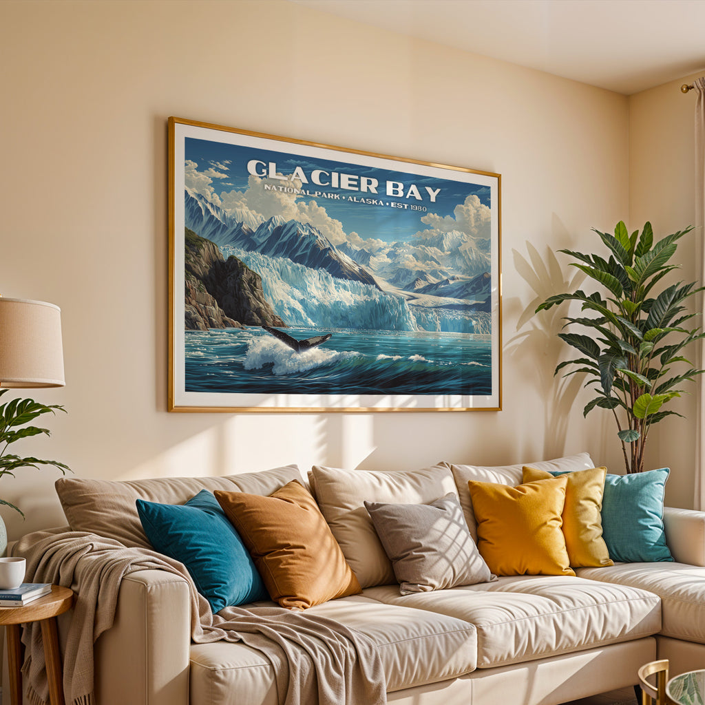 Glacier Bay National Park Horizontal Vintage Art