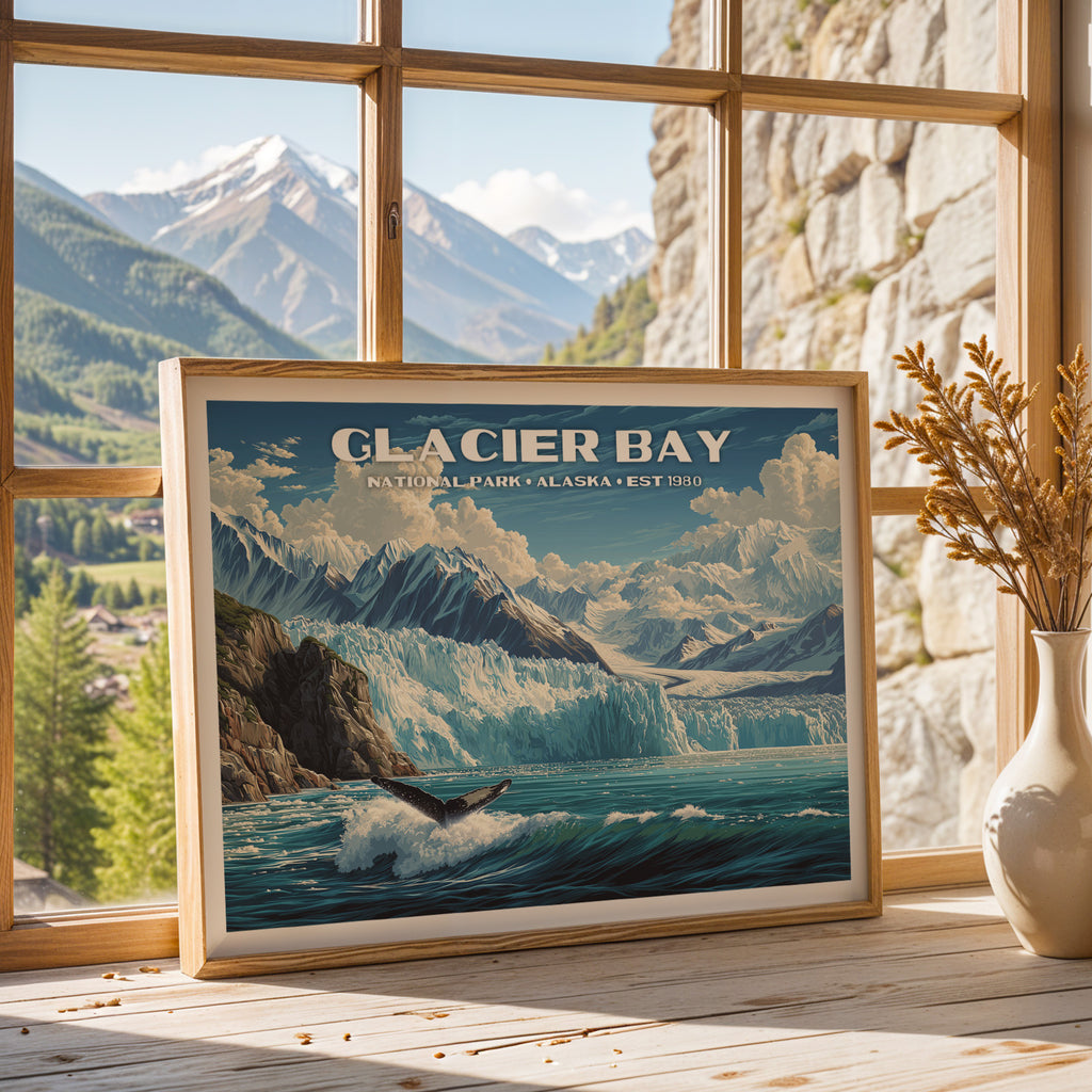 Glacier Bay National Park Horizontal Vintage Art