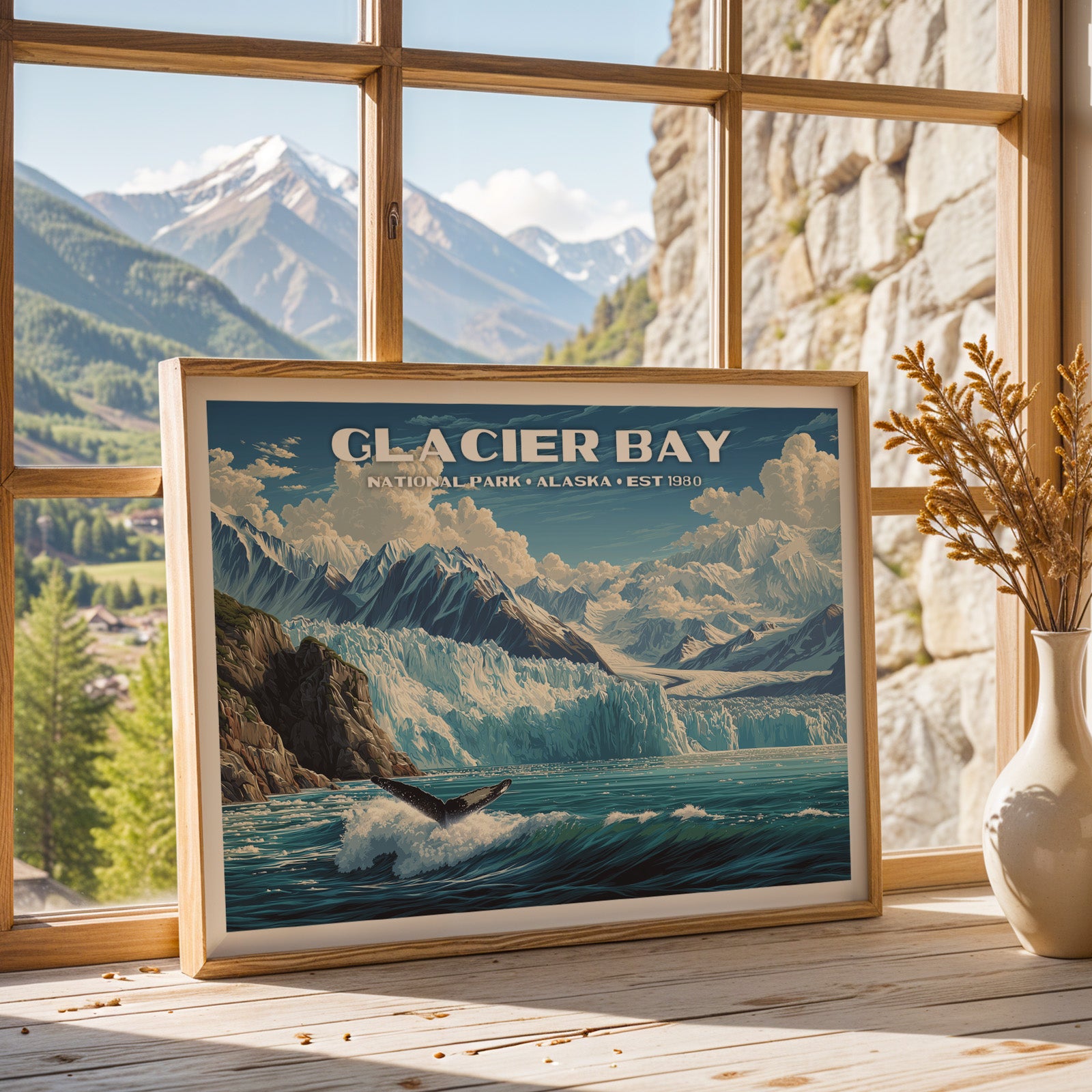 Glacier Bay National Park Horizontal Vintage Art