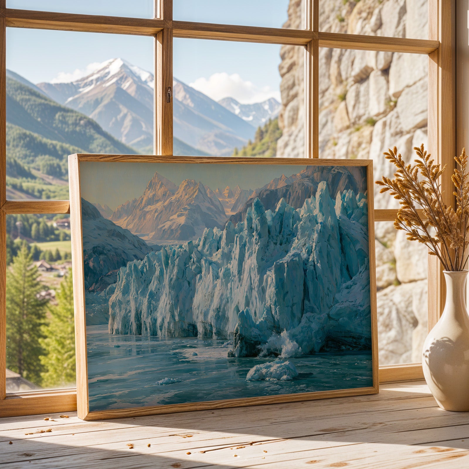 Glacier Bay National Park Classical Oil Painting