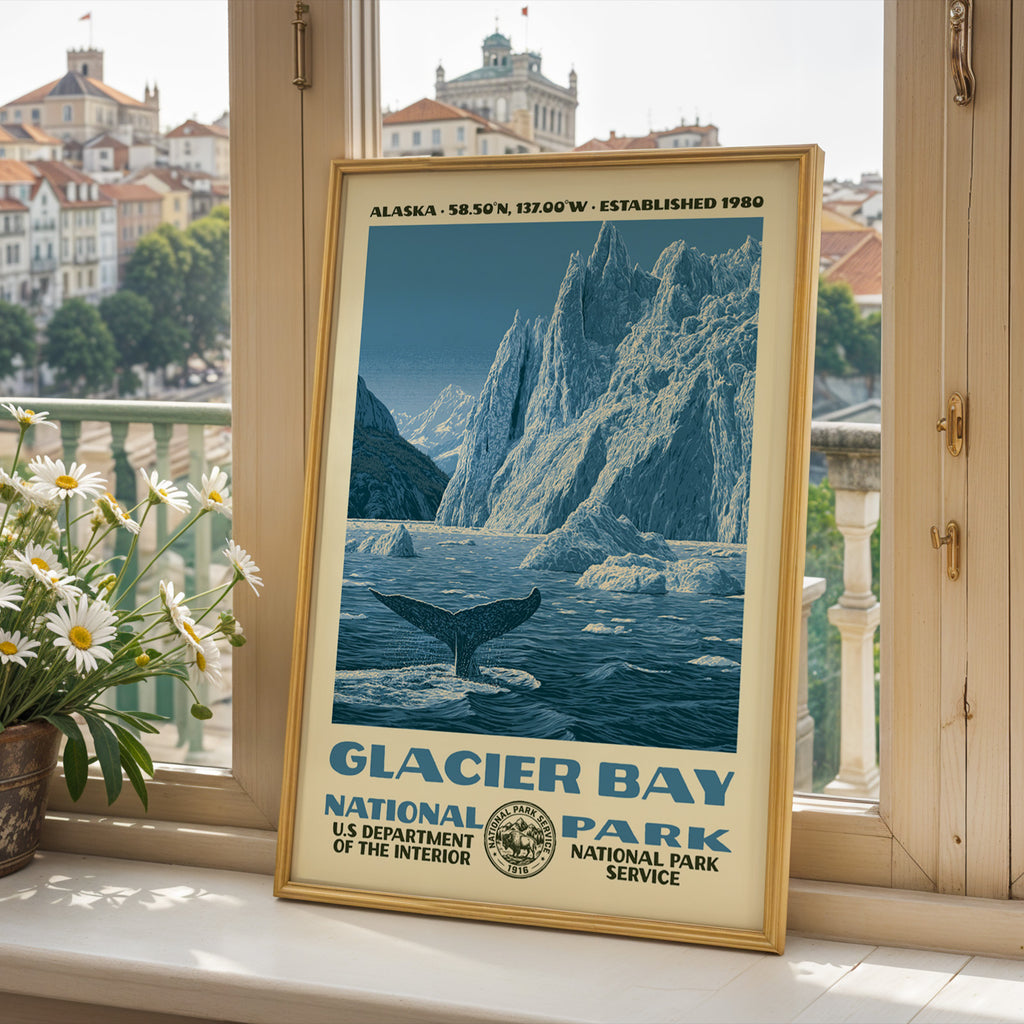Glacier Bay National Park Vintage WPA Art