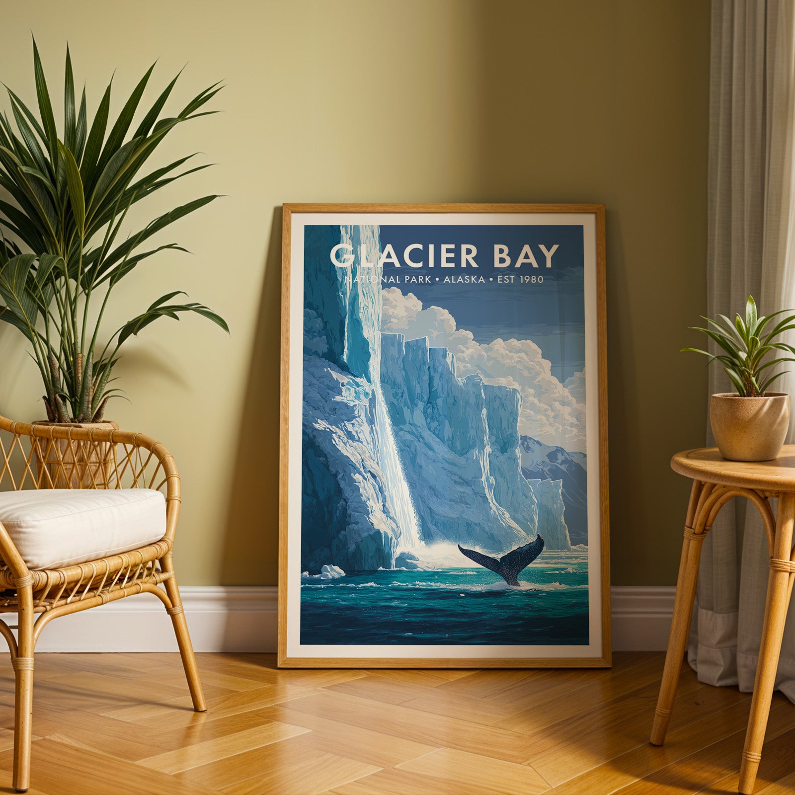 Retro Glacier Bay National Park Print