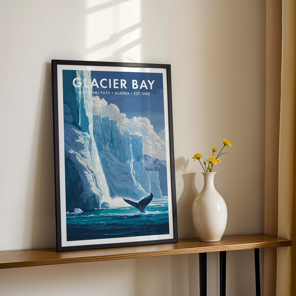 Retro Glacier Bay National Park Print