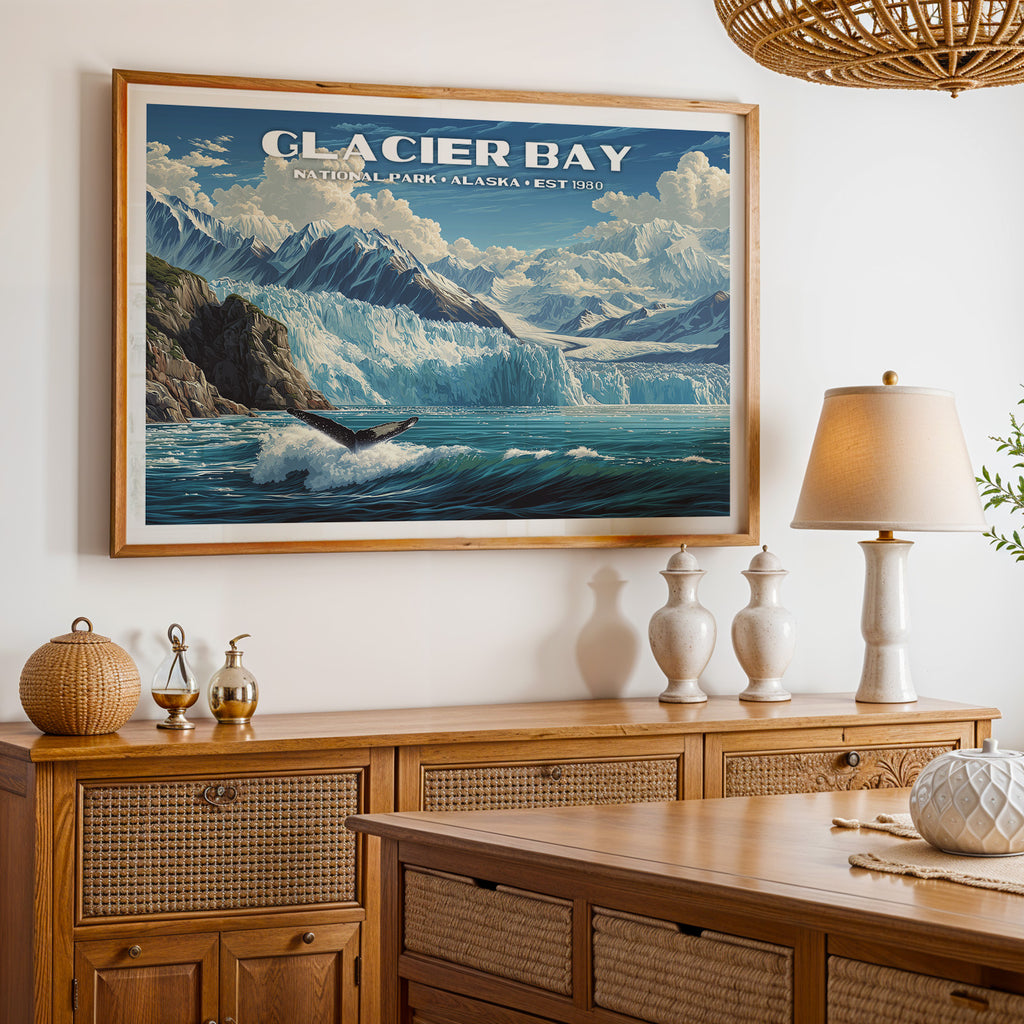 Glacier Bay National Park Horizontal Vintage Art