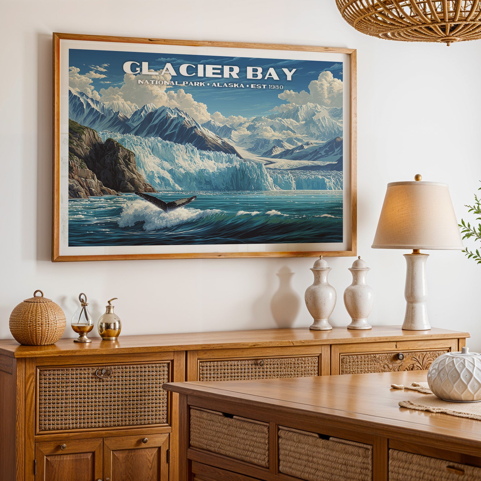 Glacier Bay National Park Horizontal Vintage Art