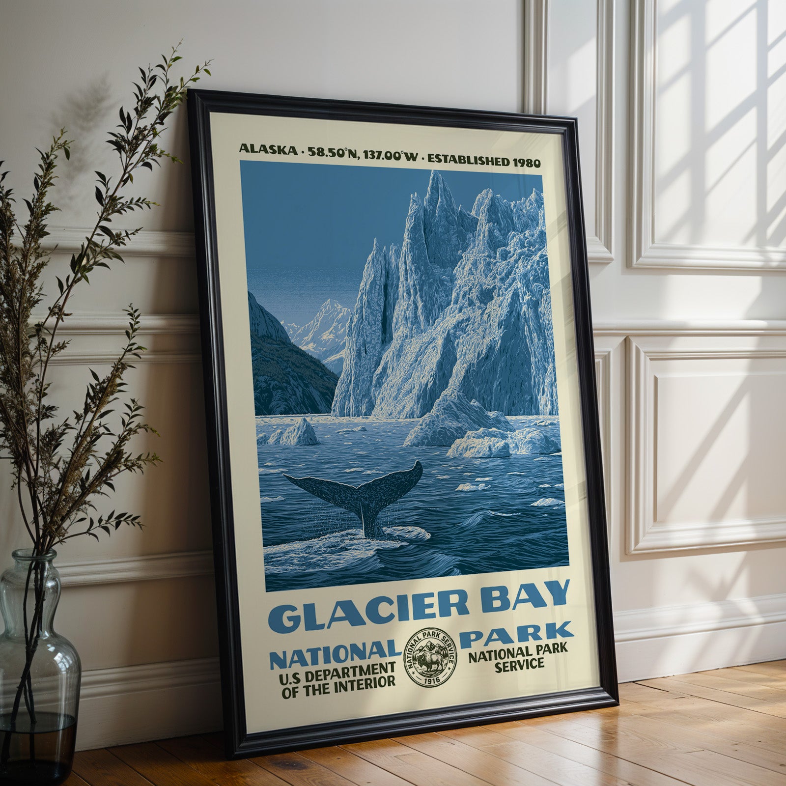 Glacier Bay National Park Vintage WPA Art