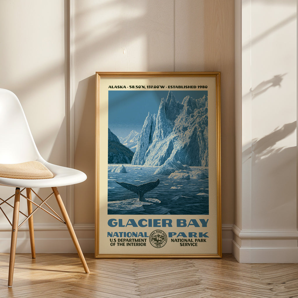 Glacier Bay National Park Vintage WPA Art
