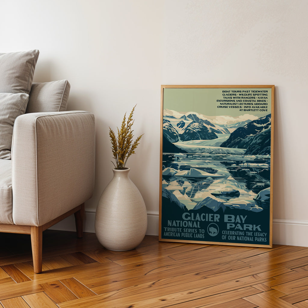 Glacier Bay National Park Vintage WPA Art