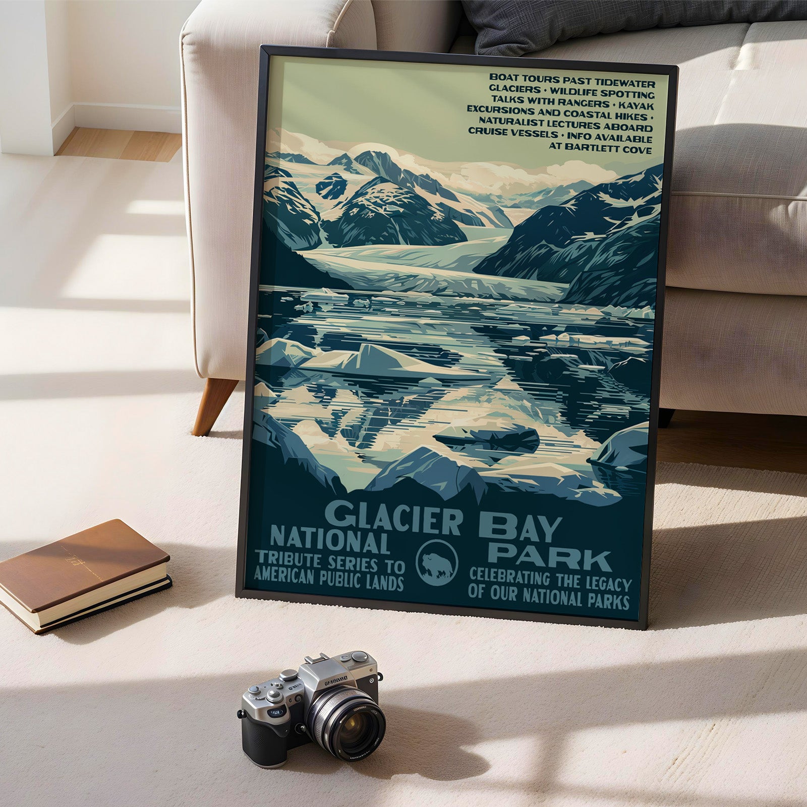 Glacier Bay National Park Vintage WPA Art