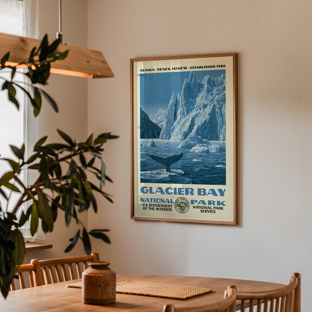Glacier Bay National Park Vintage WPA Art