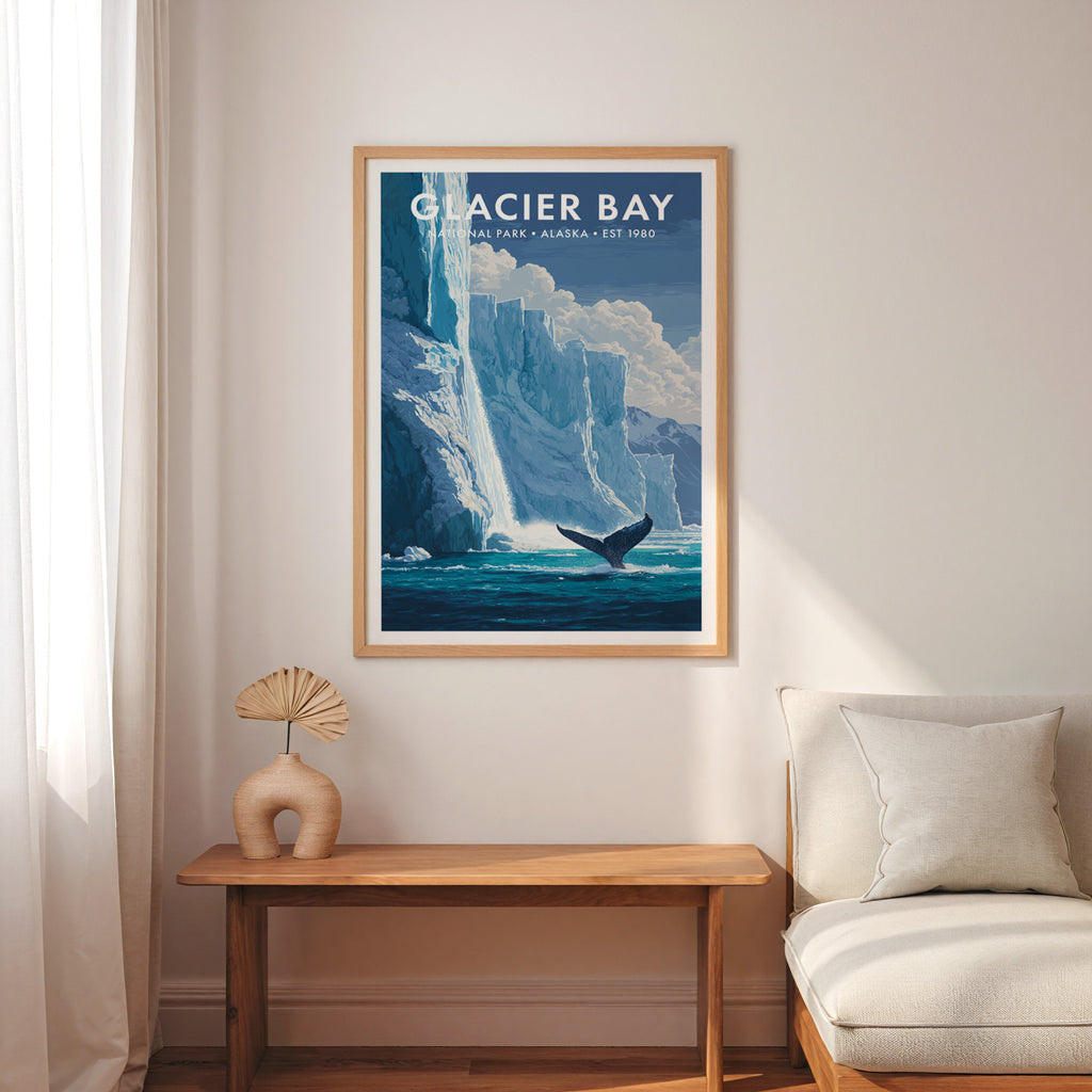 Retro Glacier Bay National Park Print