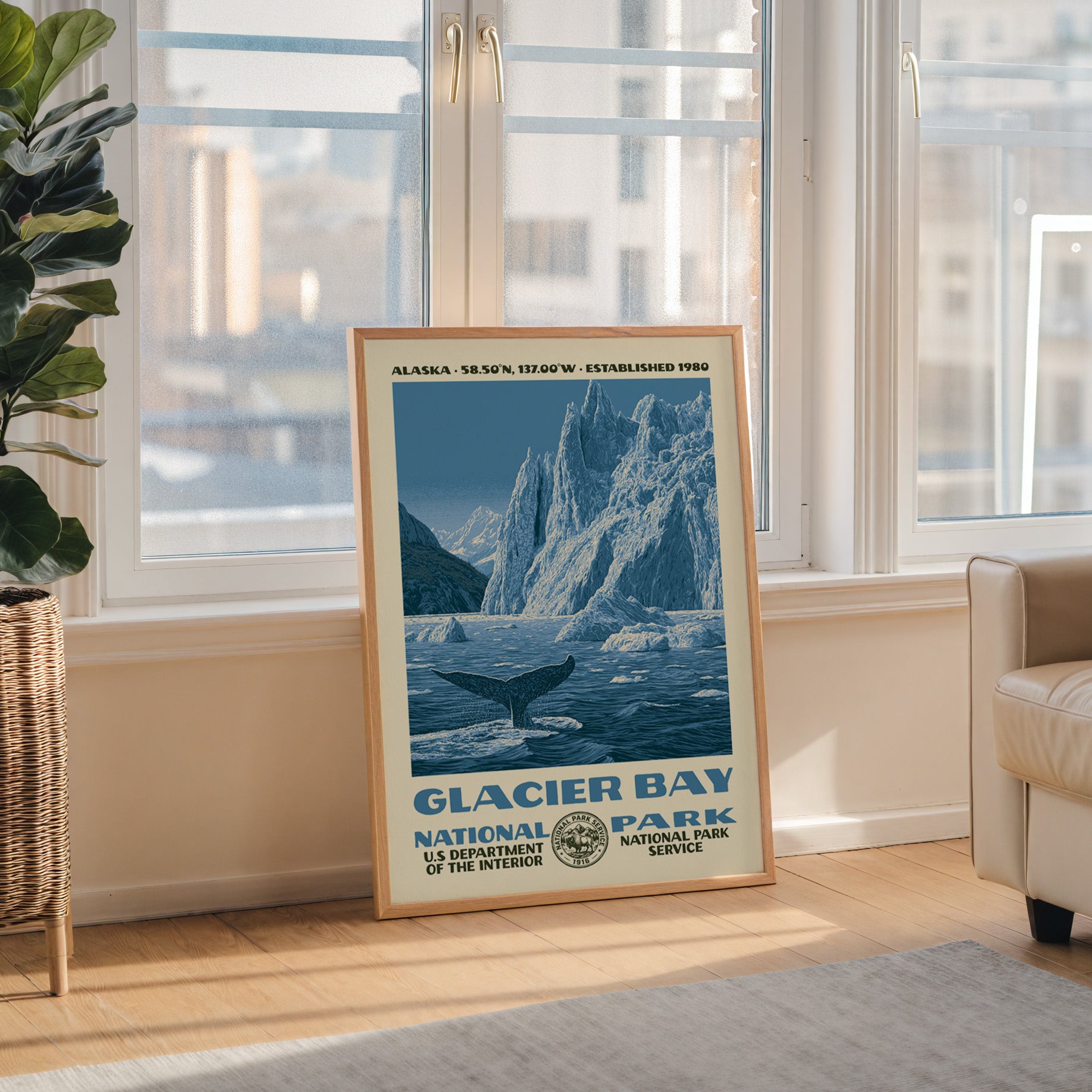 Glacier Bay National Park Vintage WPA Art