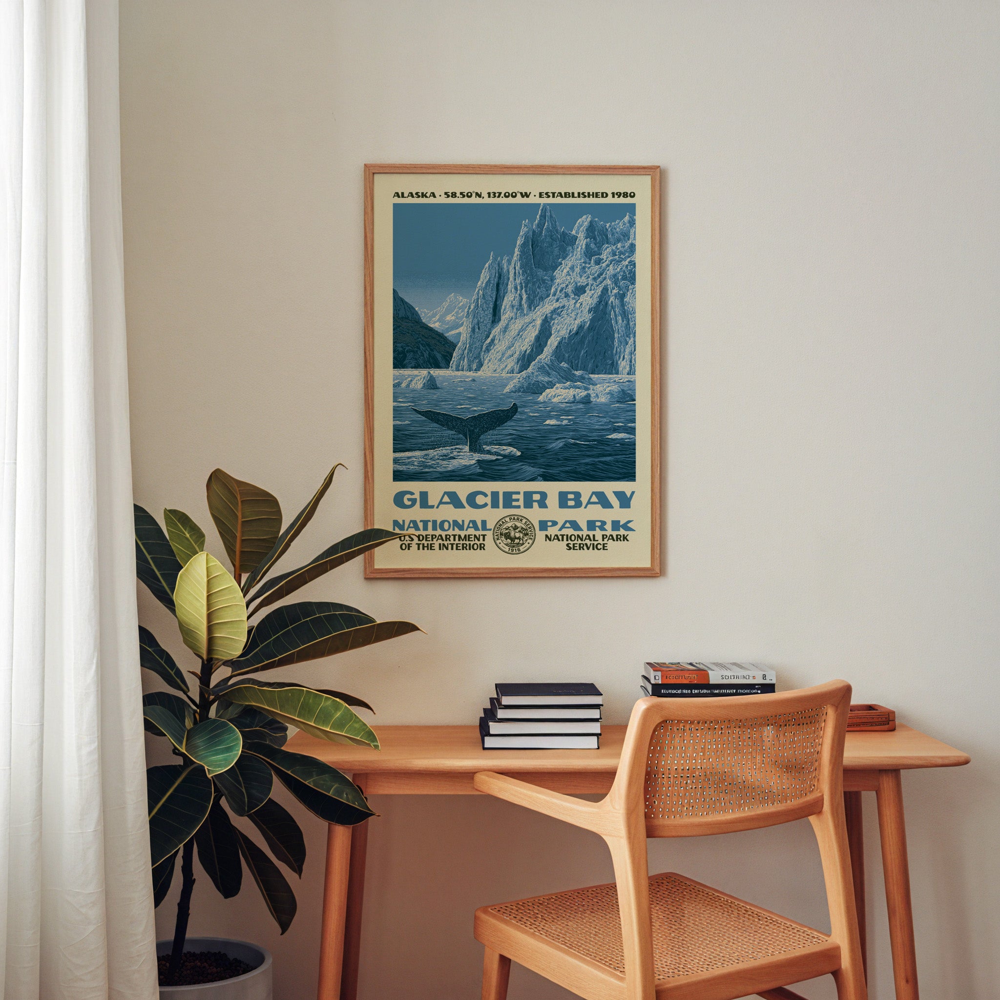 Glacier Bay National Park Vintage WPA Art