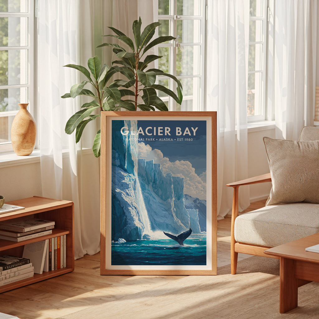 Retro Glacier Bay National Park Print