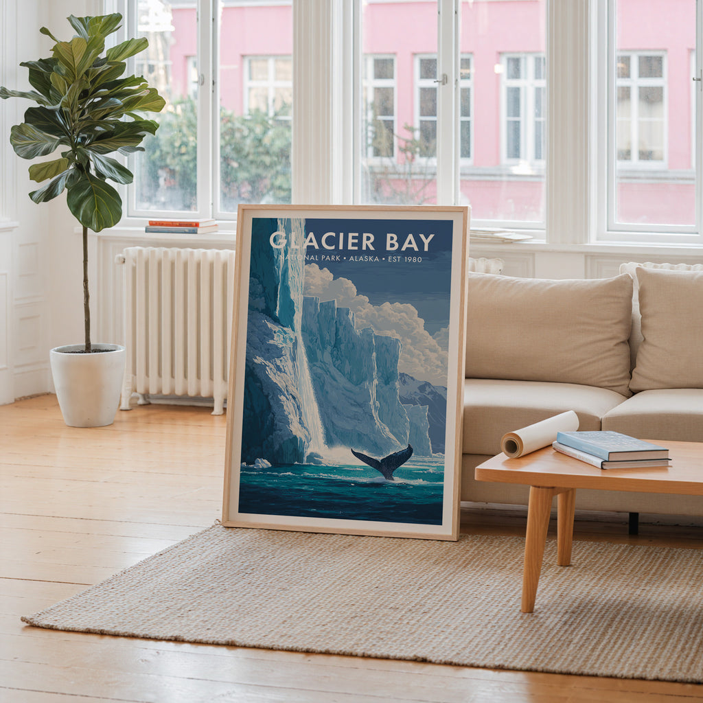 Retro Glacier Bay National Park Print