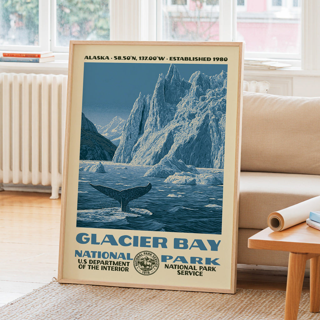 Glacier Bay National Park Vintage WPA Art