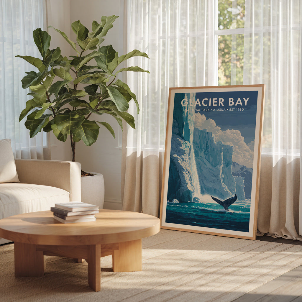 Retro Glacier Bay National Park Print