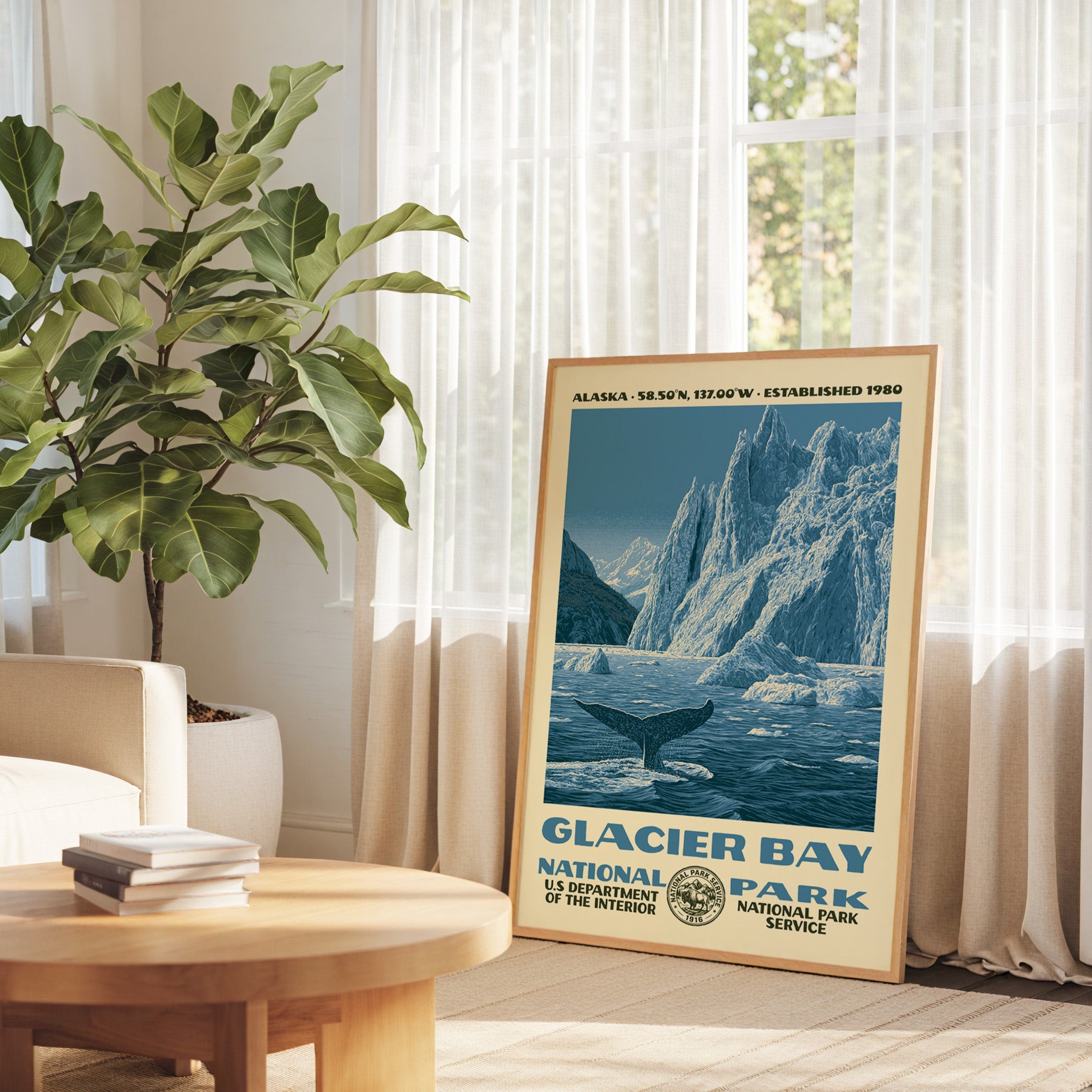 Glacier Bay National Park Vintage WPA Art