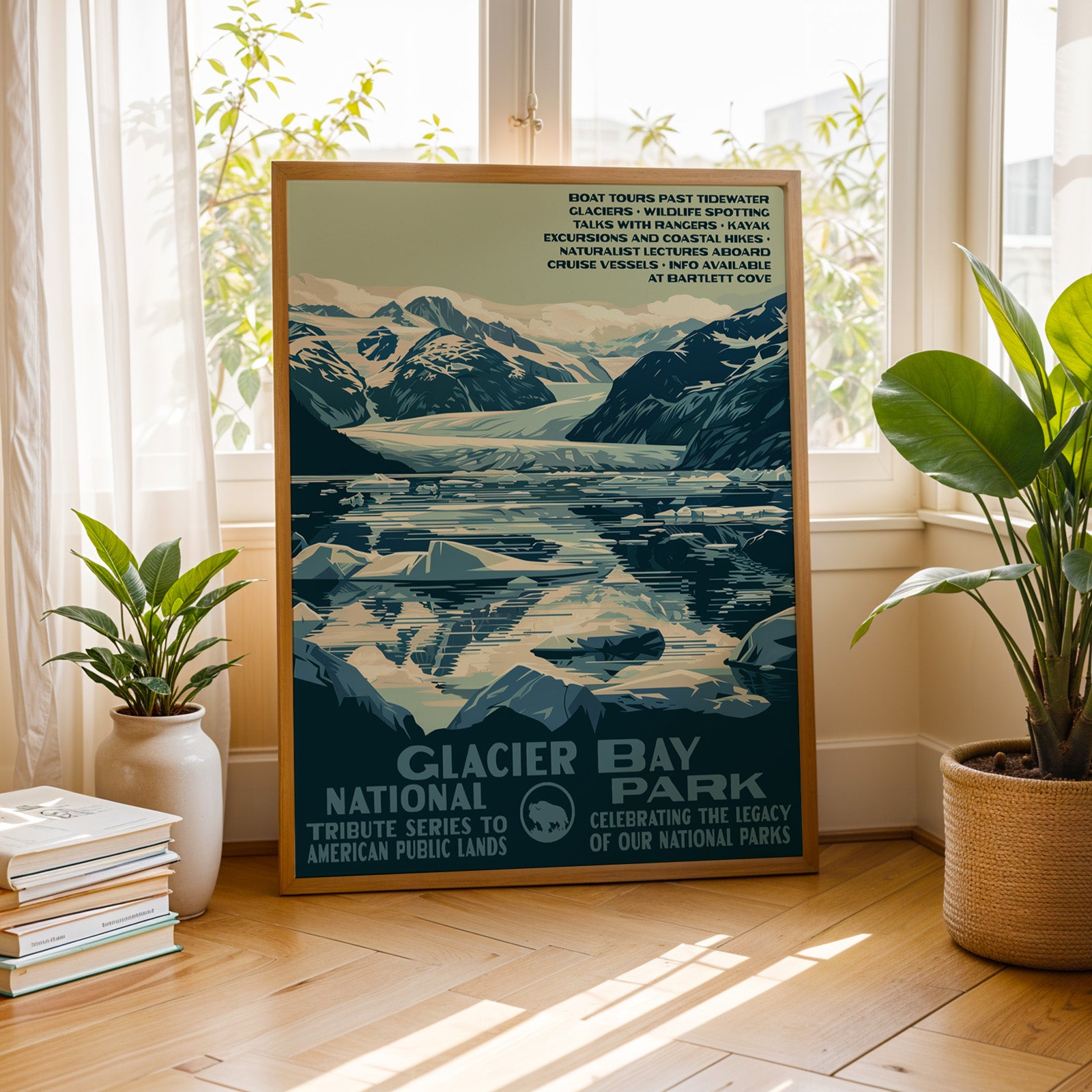 Glacier Bay National Park Vintage WPA Art