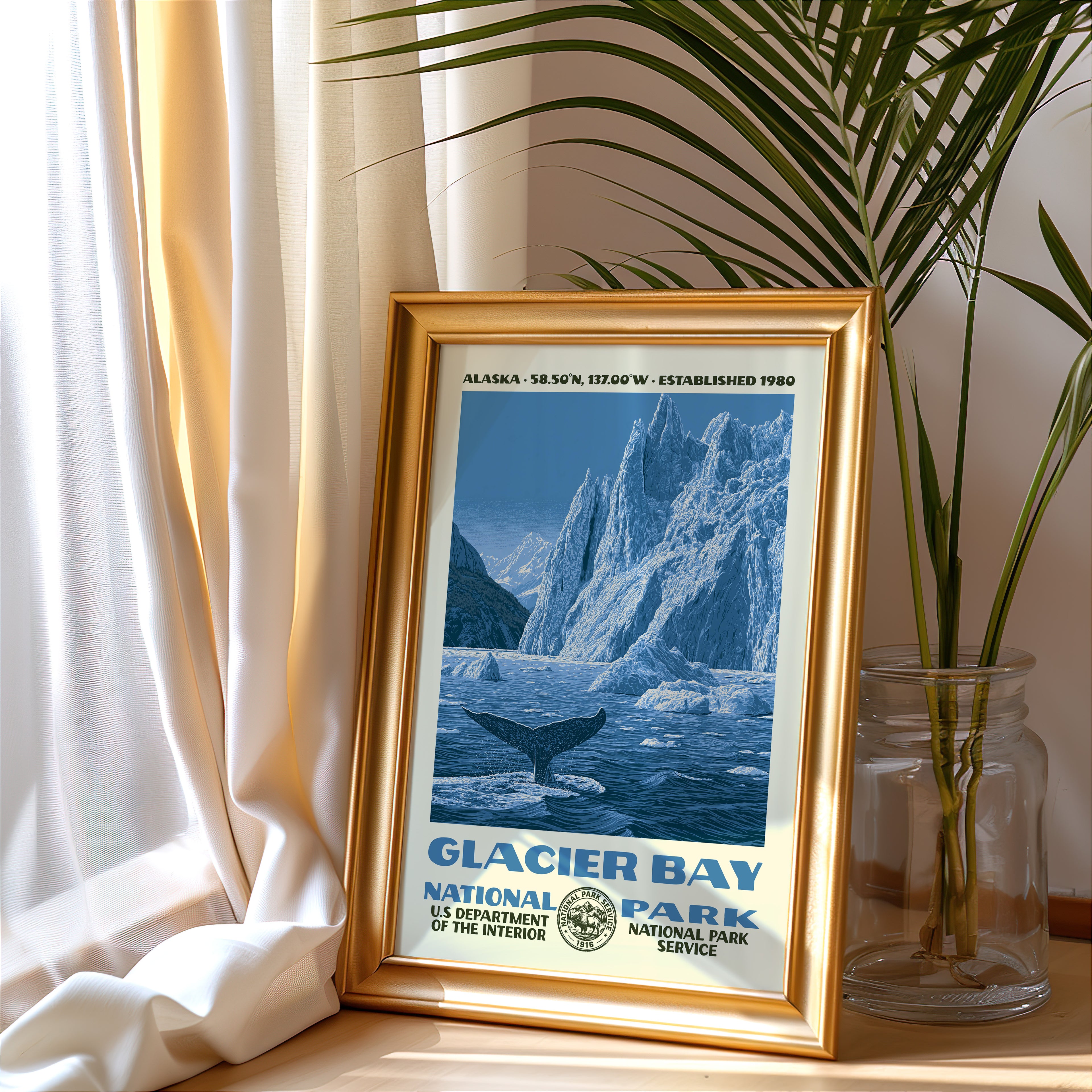 Glacier Bay National Park Vintage WPA Art