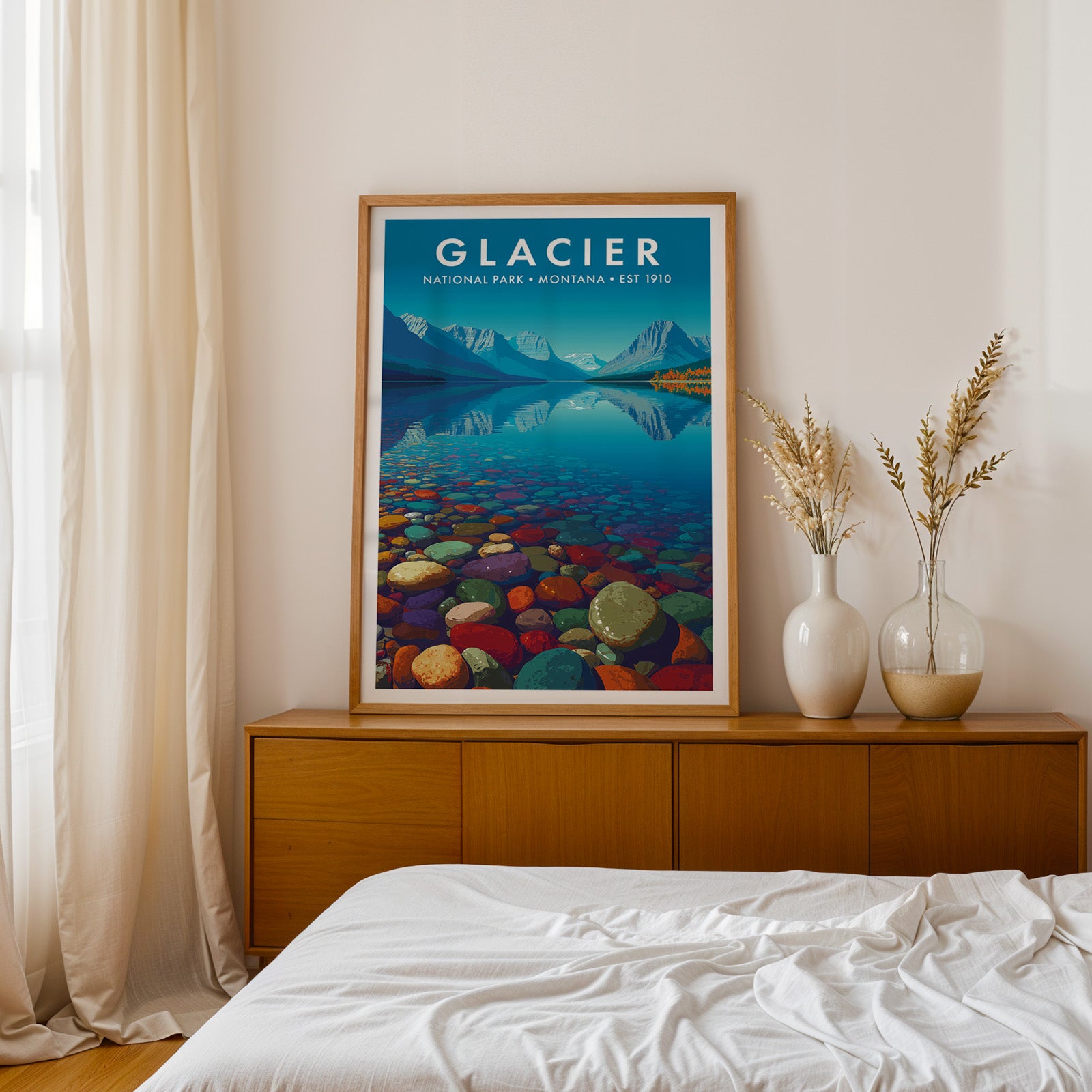 Retro Glacier National Park Print