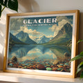 Glacier National Park Horizontal Vintage Art