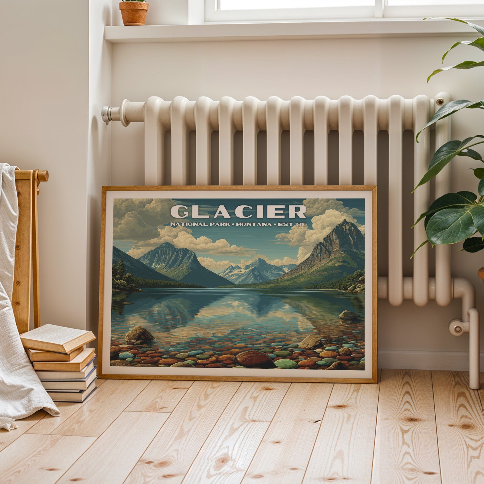 Glacier National Park Horizontal Vintage Art