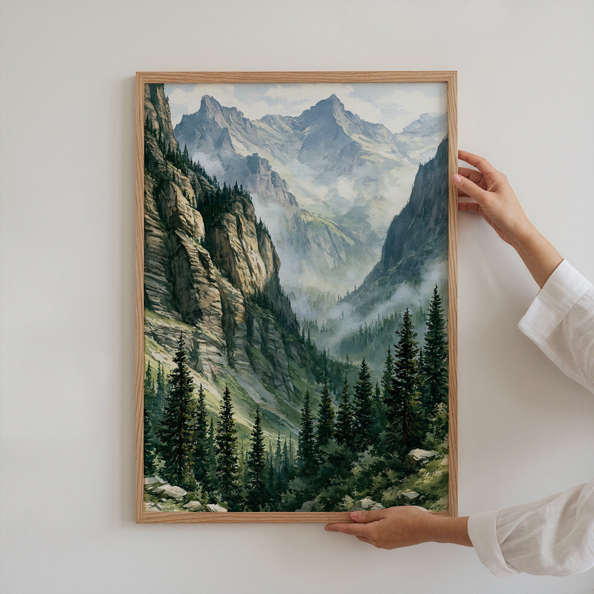 Glacier National Park Watercolor Art