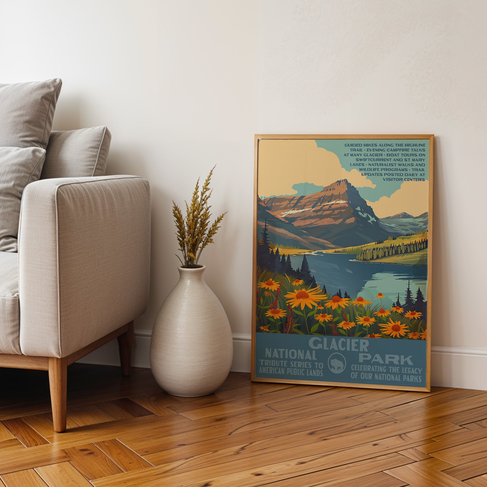 Glacier National Park Vintage WPA Art