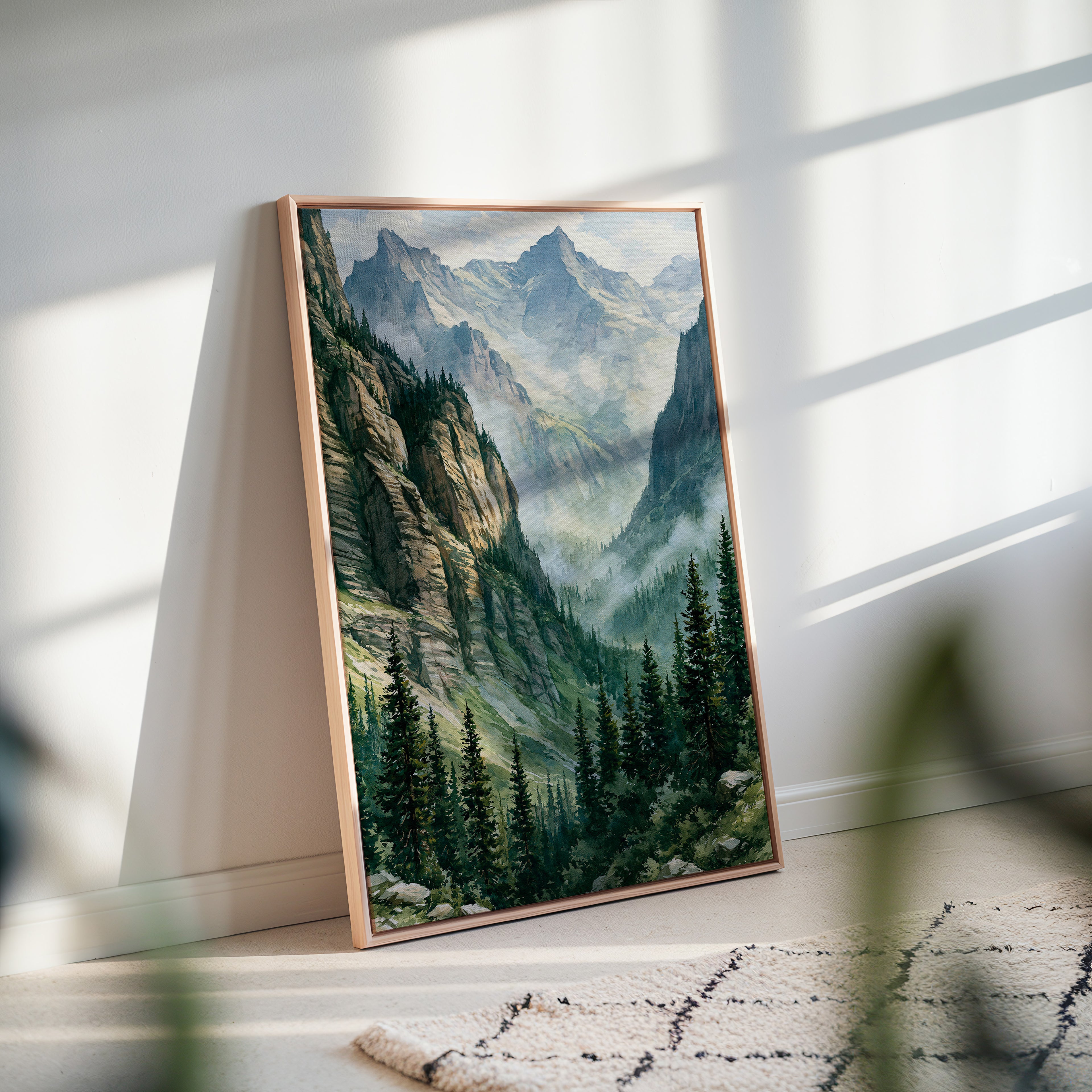 Glacier National Park Watercolor Art