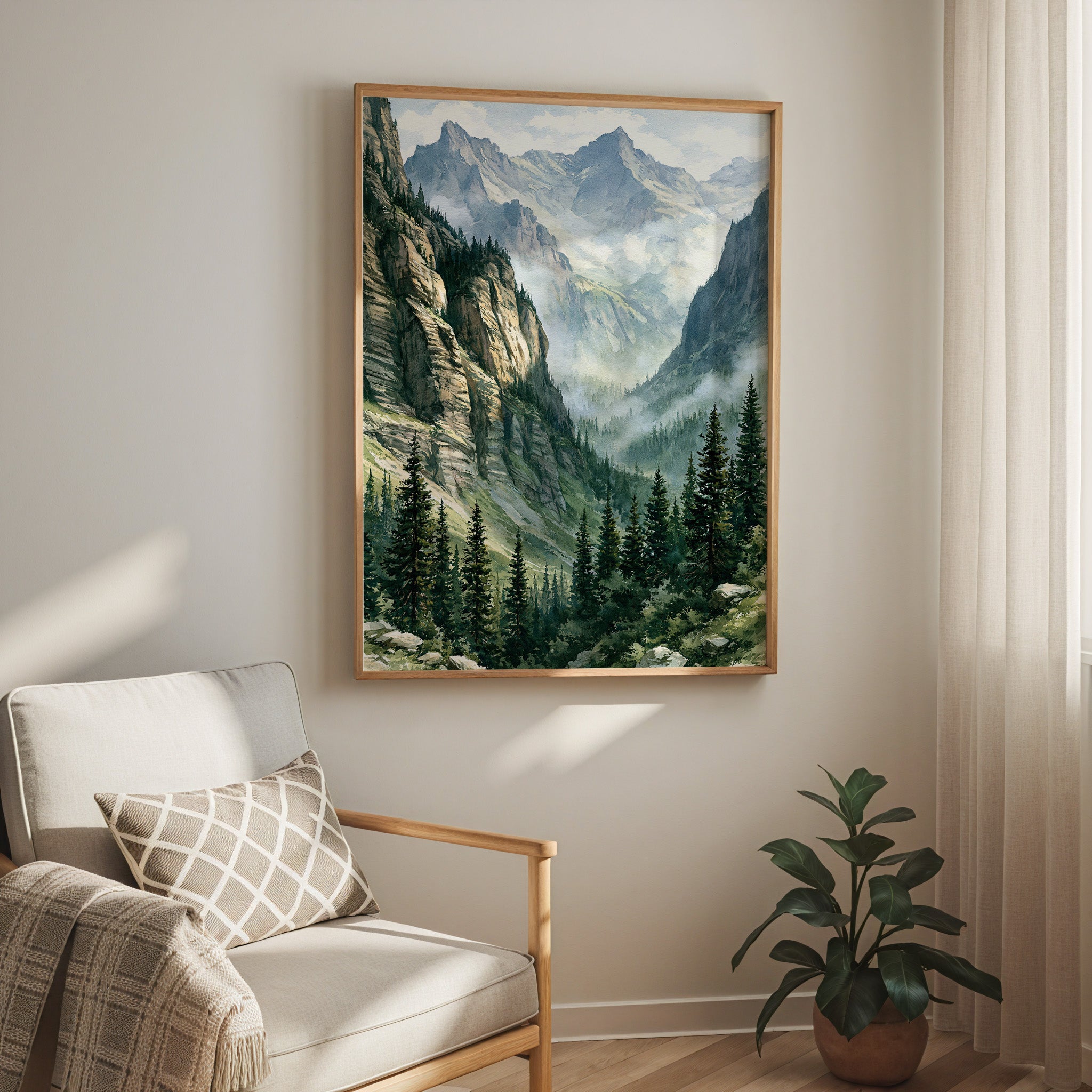 Glacier National Park Watercolor Art