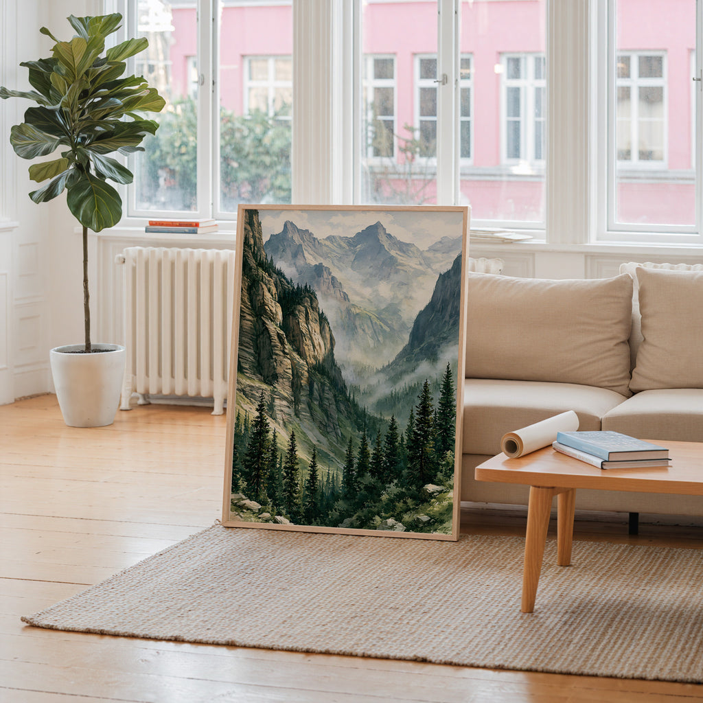 Glacier National Park Watercolor Art