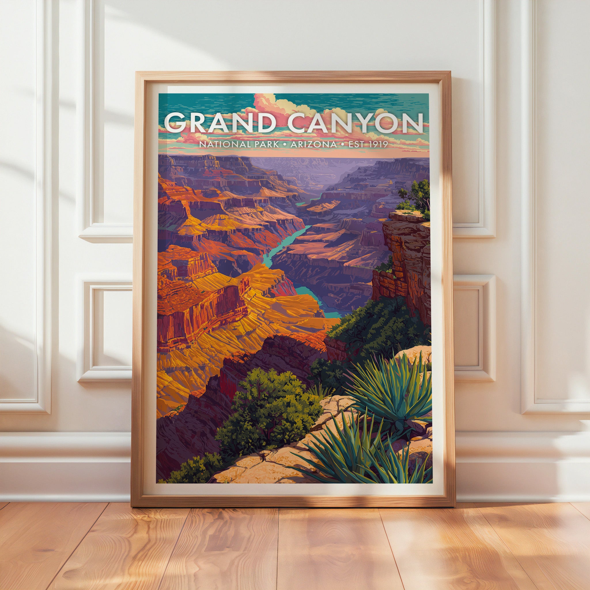 Retro Grand Canyon National Park Print