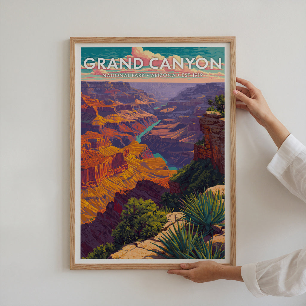 Retro Grand Canyon National Park Print