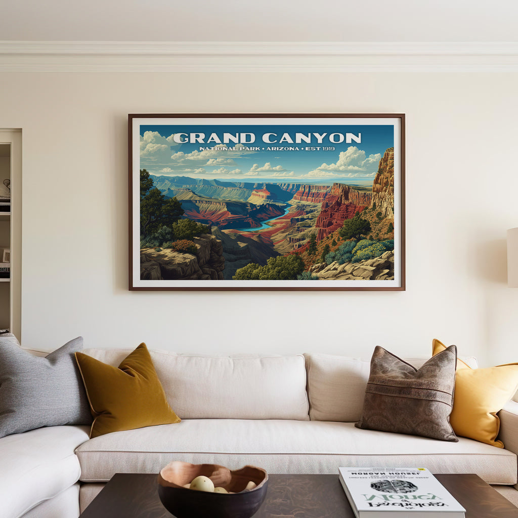 Grand Canyon National Park Horizontal Vintage Art