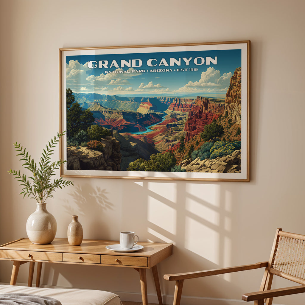 Grand Canyon National Park Horizontal Vintage Art