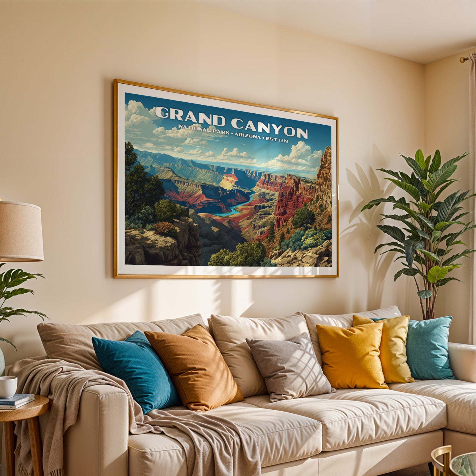 Grand Canyon National Park Horizontal Vintage Art