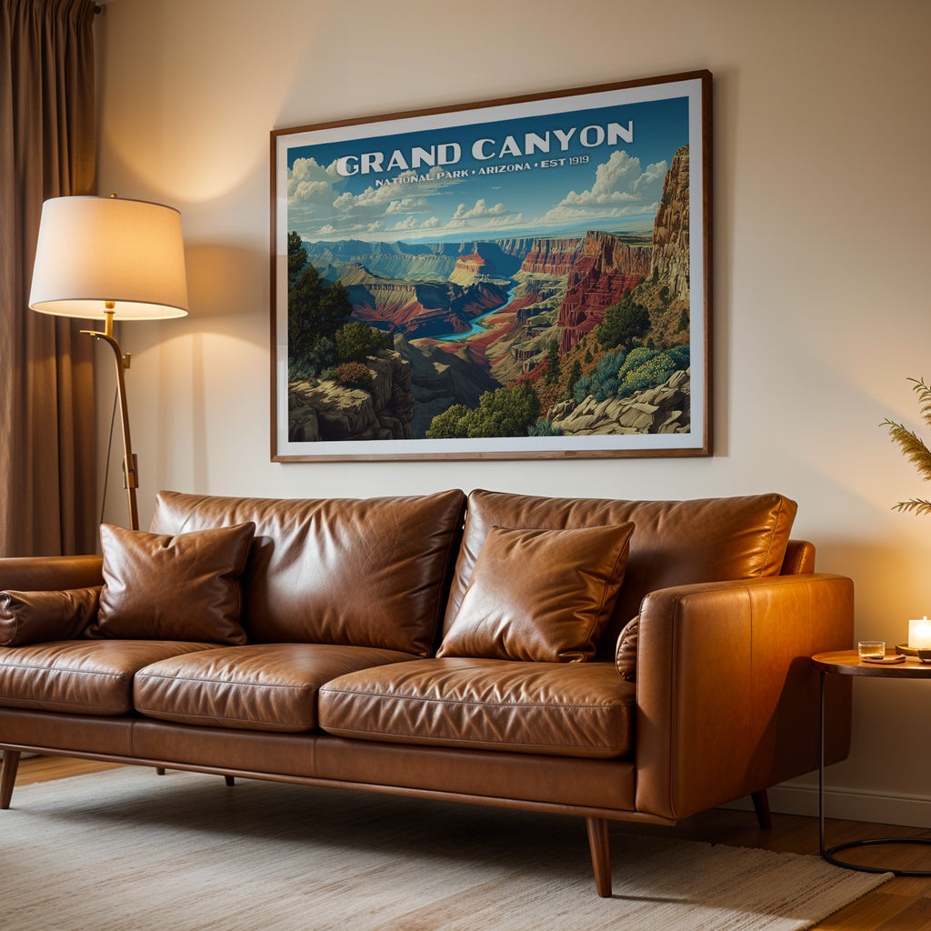 Grand Canyon National Park Horizontal Vintage Art