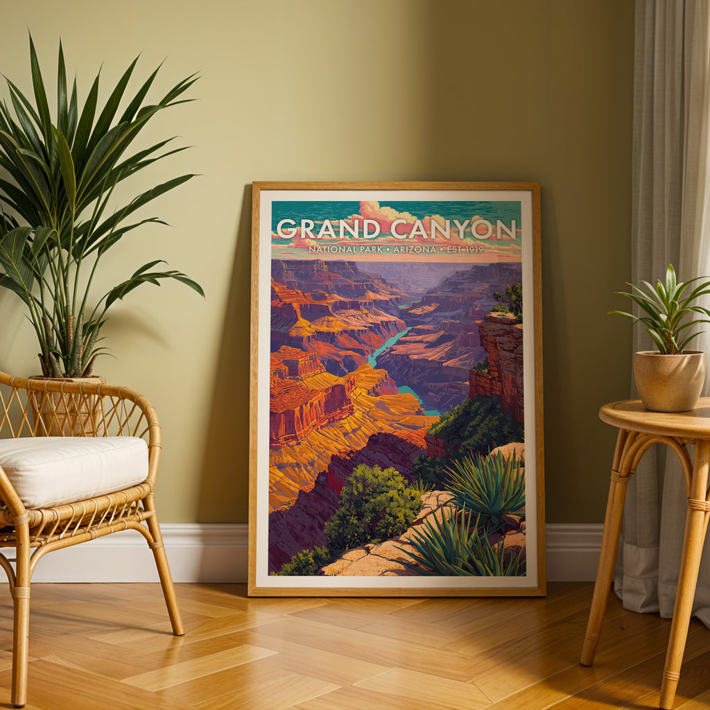 Retro Grand Canyon National Park Print