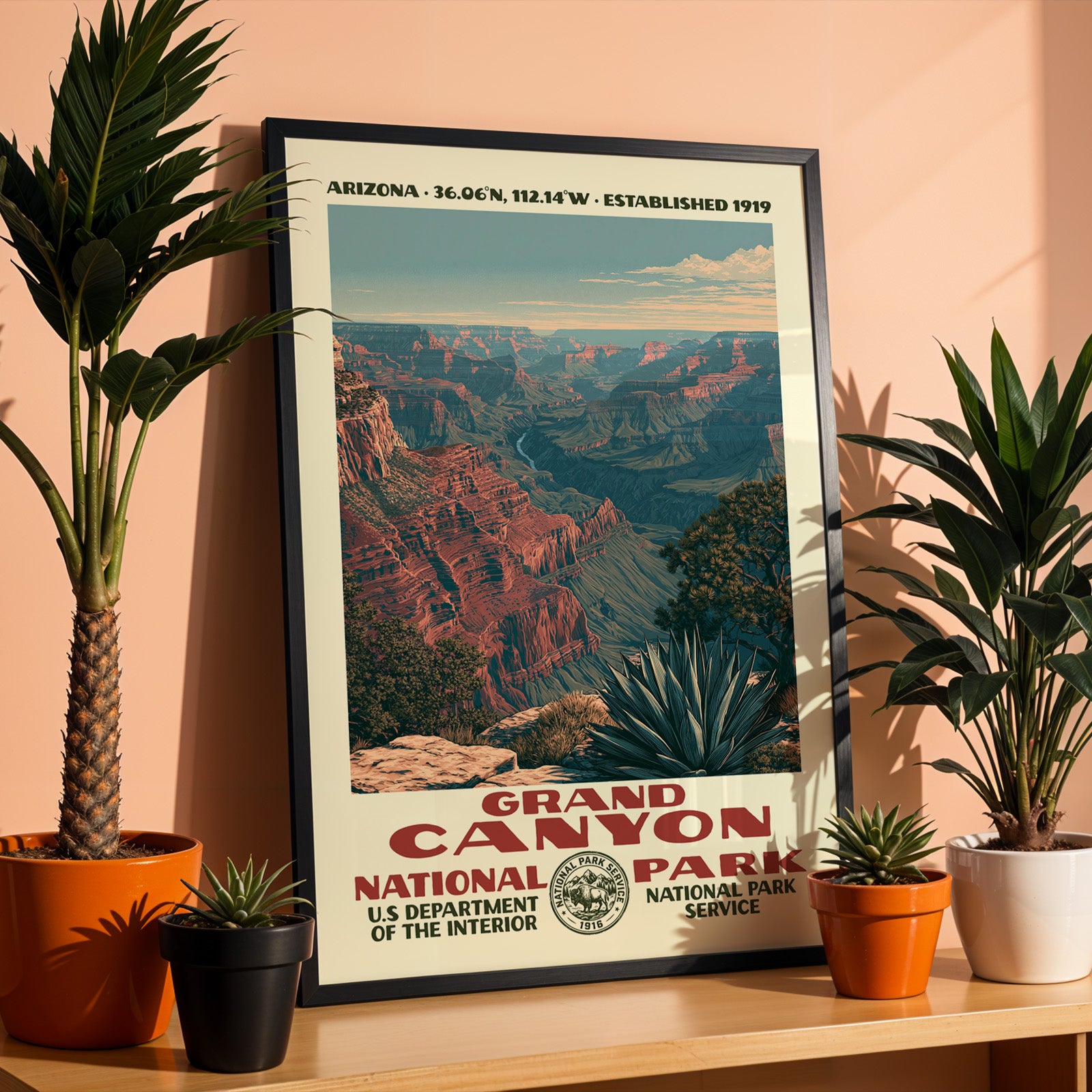 Grand Canyon National Park Vintage WPA Art