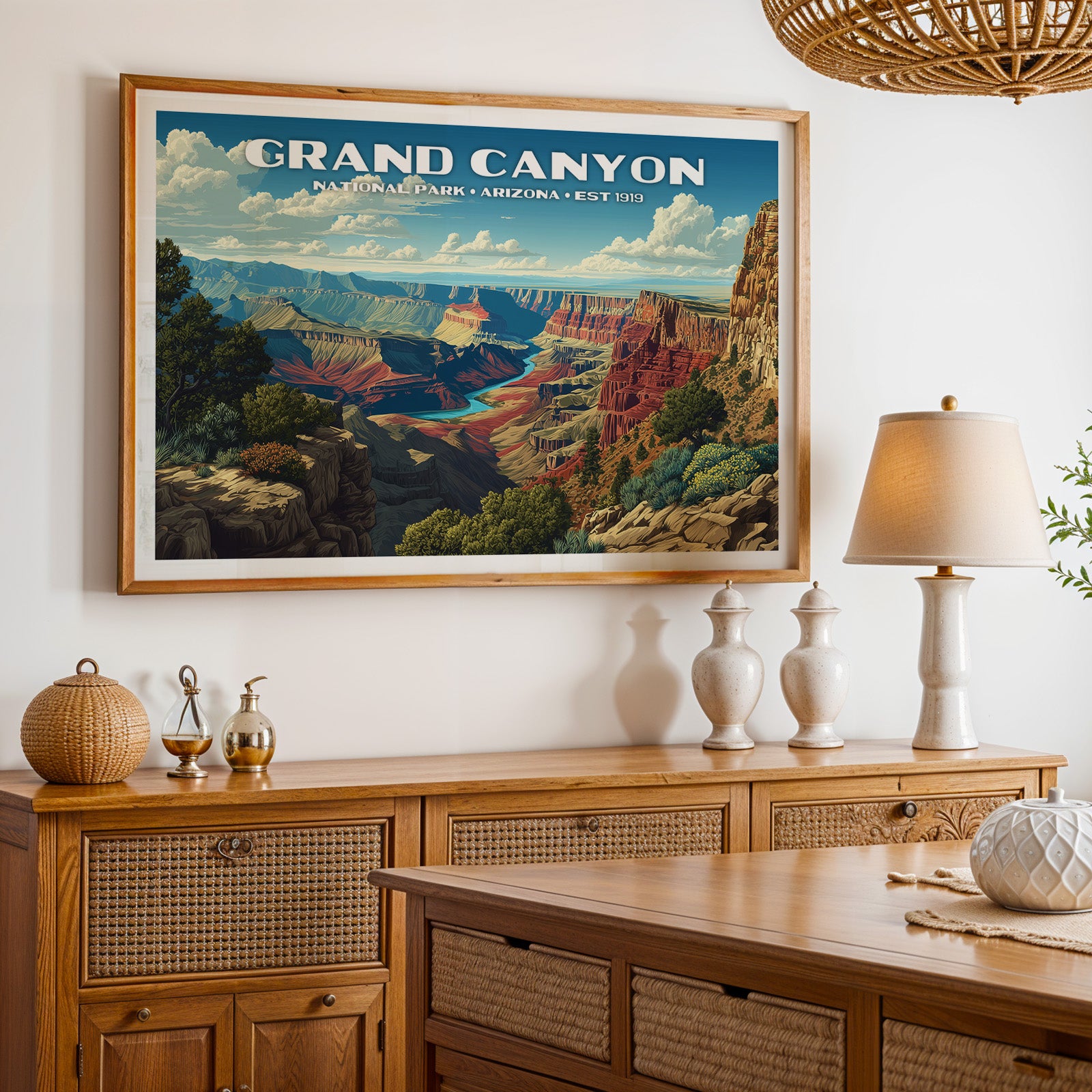 Grand Canyon National Park Horizontal Vintage Art