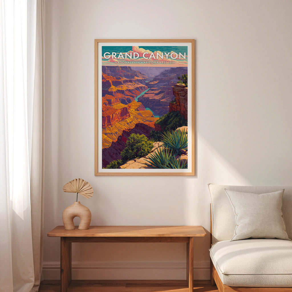 Retro Grand Canyon National Park Print