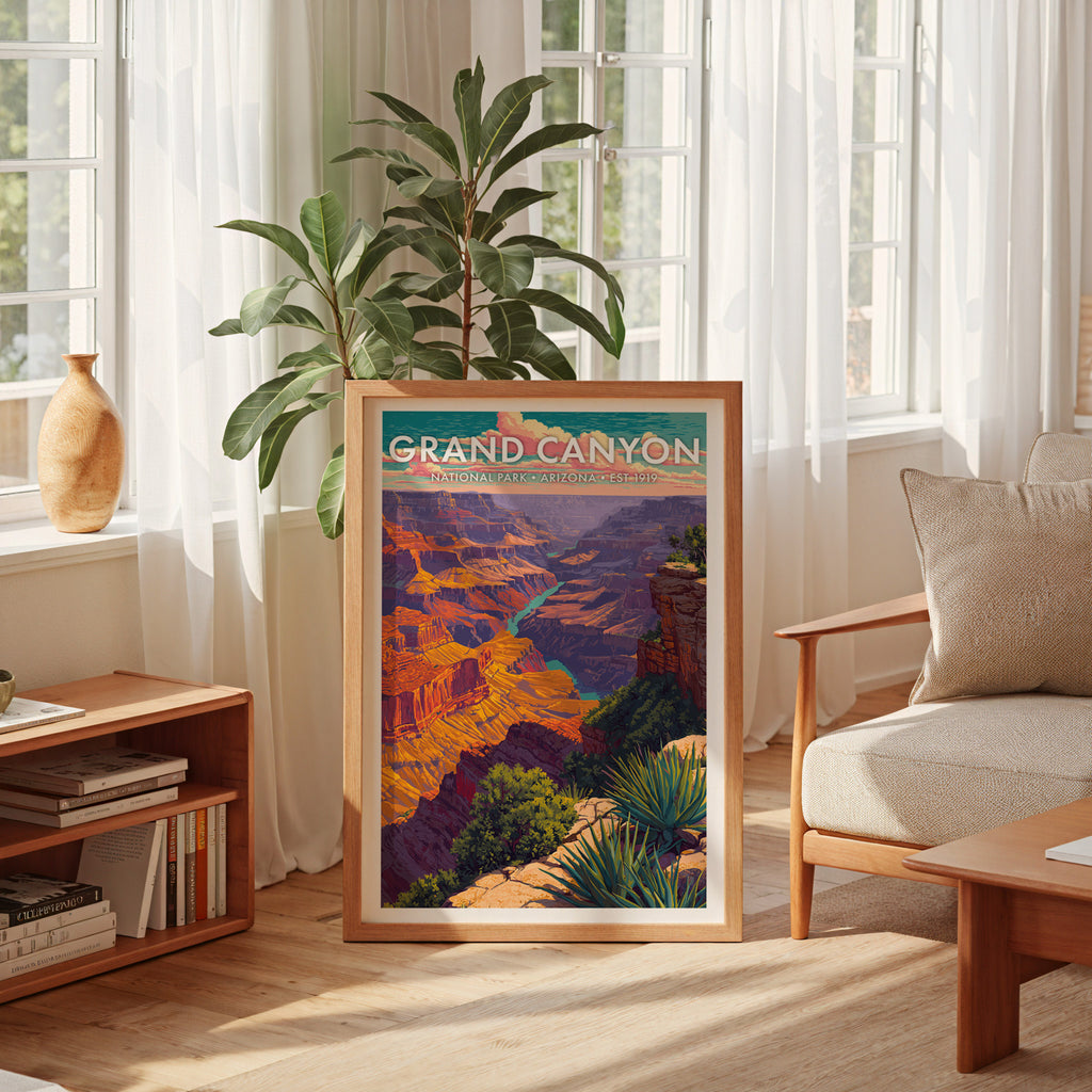 Retro Grand Canyon National Park Print