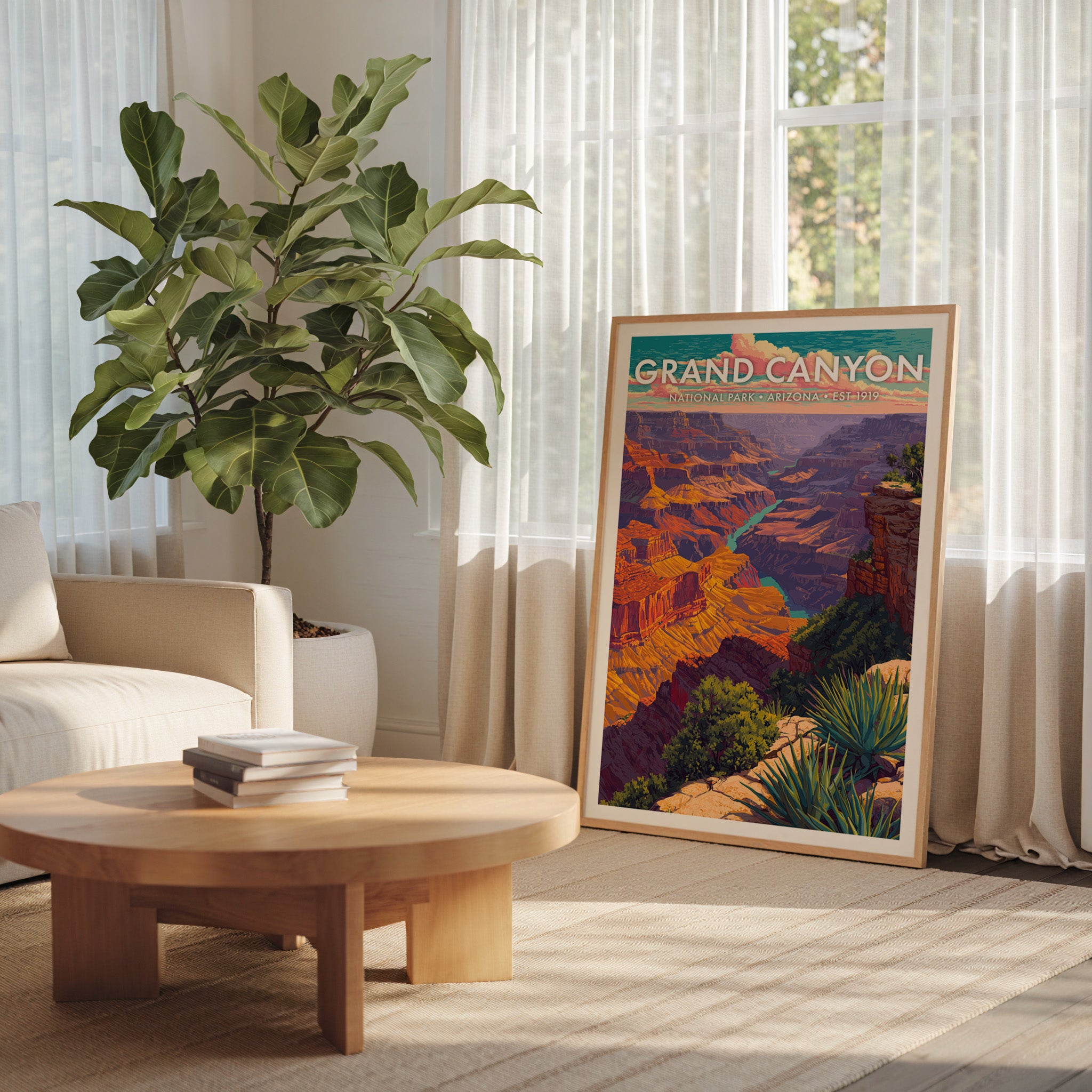 Retro Grand Canyon National Park Print