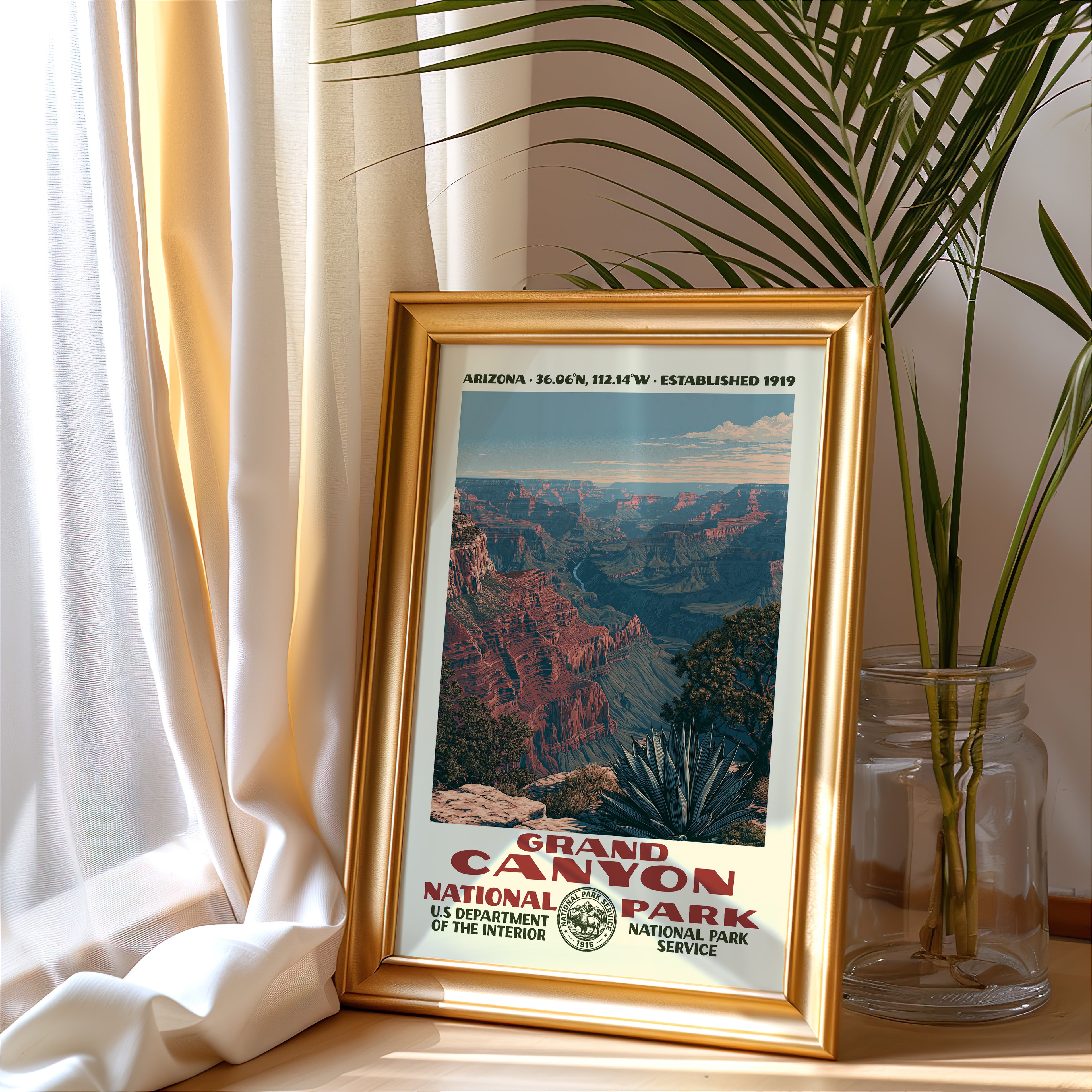Grand Canyon National Park Vintage WPA Art