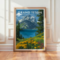 Retro Grand Teton National Park Print