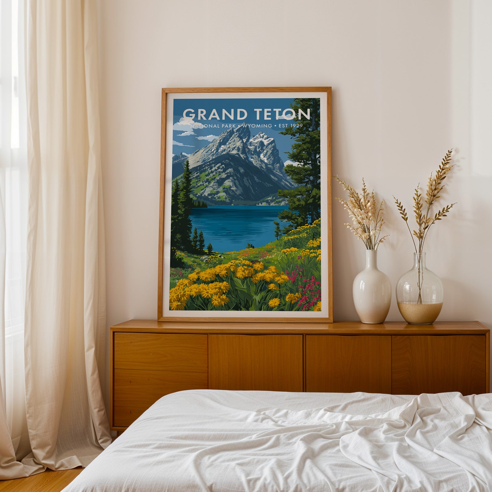 Retro Grand Teton National Park Print