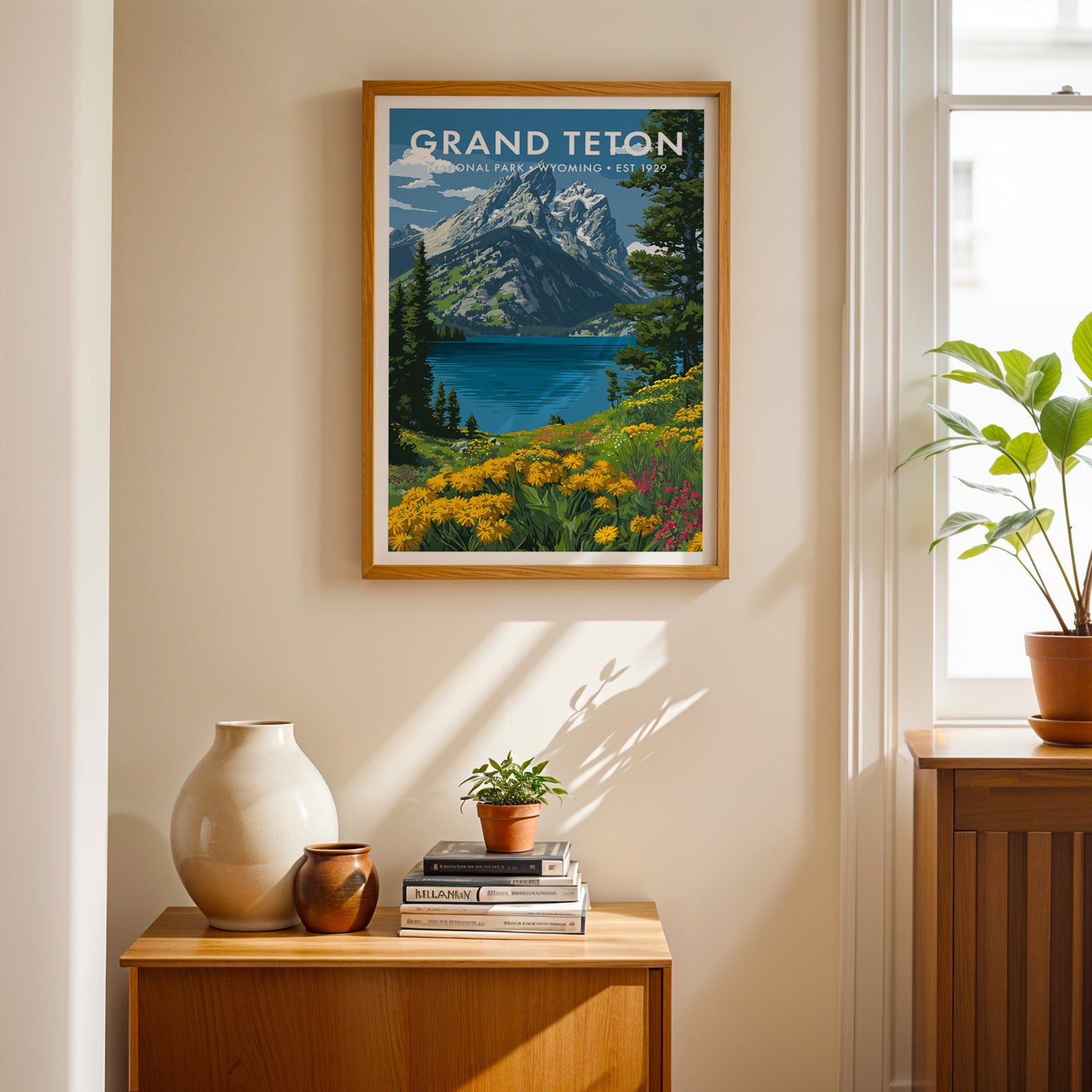 Retro Grand Teton National Park Print