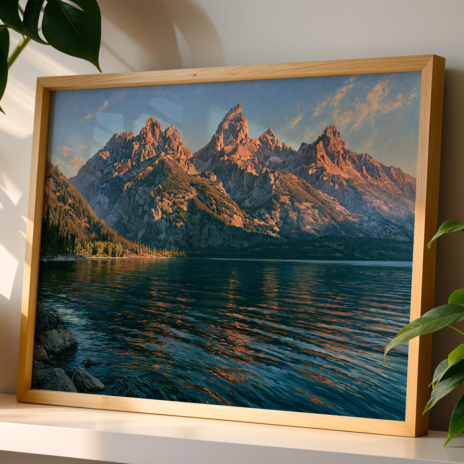 Grand Teton National Park Classical Oil Painting